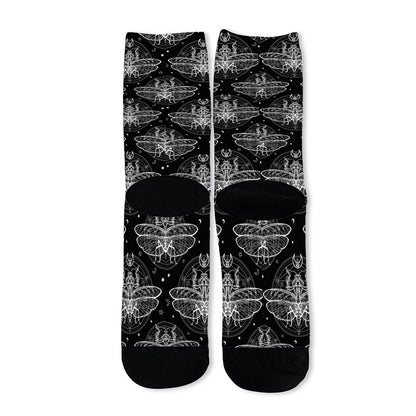 Mantis Spirit Animal Pattern Print Long Socks