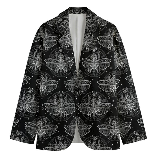 Mantis Spirit Animal Pattern Print Men's Blazer