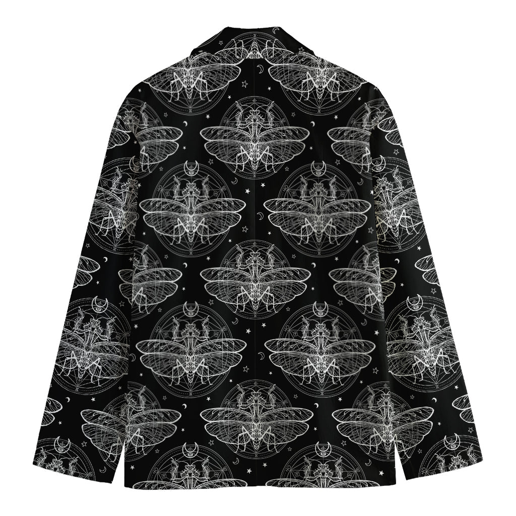 Mantis Spirit Animal Pattern Print Men's Cotton Blazer