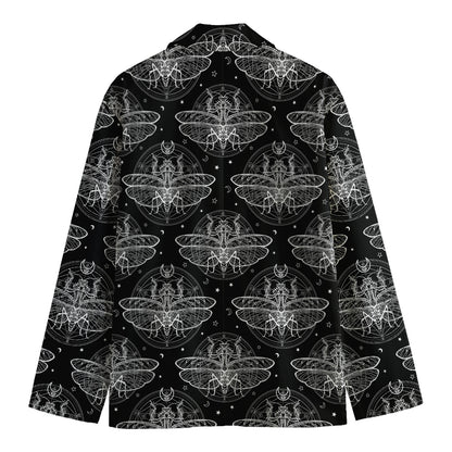 Mantis Spirit Animal Pattern Print Men's Cotton Blazer