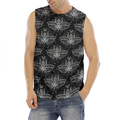 Mantis Spirit Animal Pattern Print Men's Fitness Tank Top