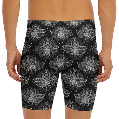 Mantis Spirit Animal Pattern Print Men's Long Boxer Briefs