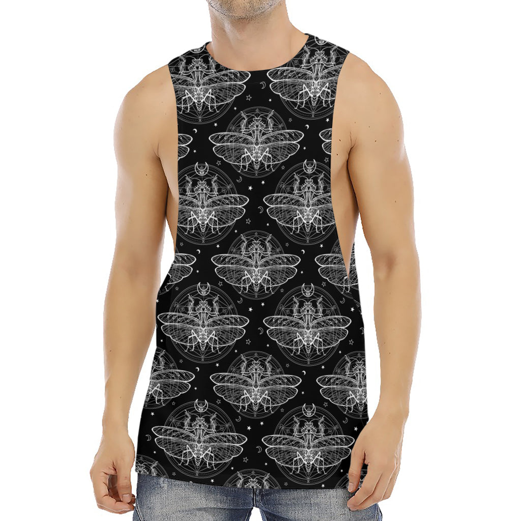 Mantis Spirit Animal Pattern Print Men's Muscle Tank Top