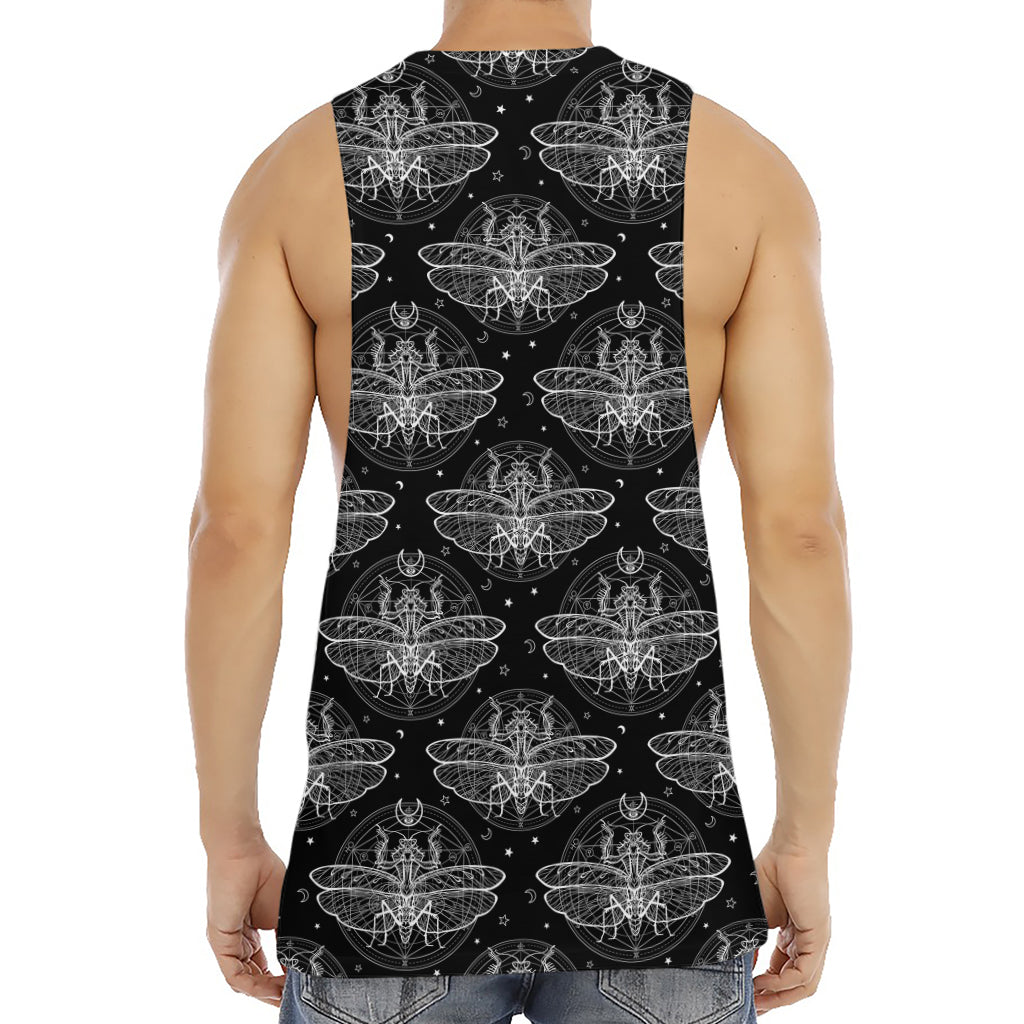 Mantis Spirit Animal Pattern Print Men's Muscle Tank Top