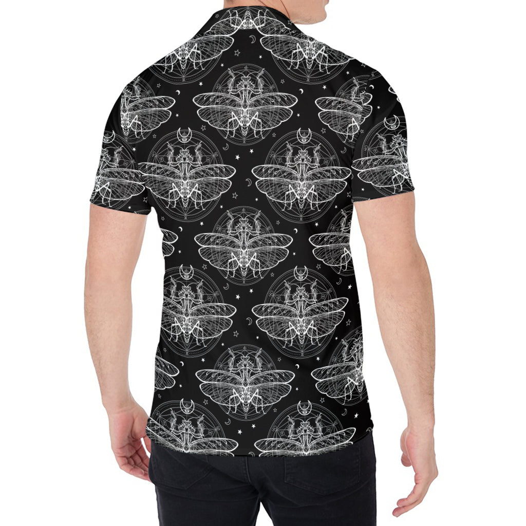Mantis Spirit Animal Pattern Print Men's Shirt