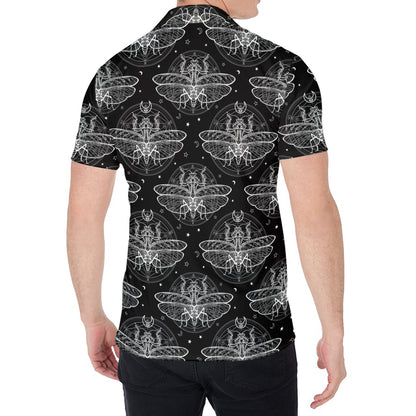 Mantis Spirit Animal Pattern Print Men's Shirt