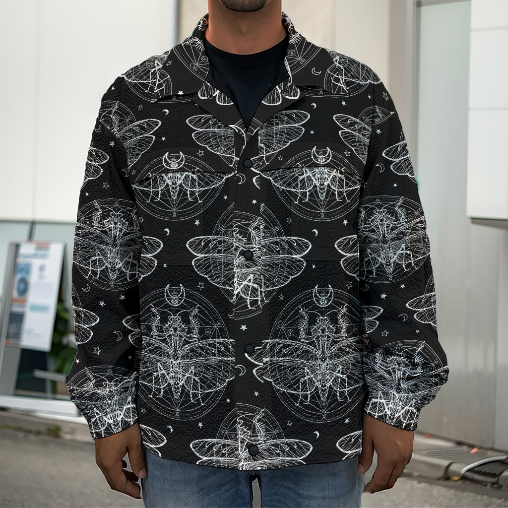 Mantis Spirit Animal Pattern Print Men's Shirt Jacket