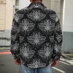 Mantis Spirit Animal Pattern Print Men's Shirt Jacket