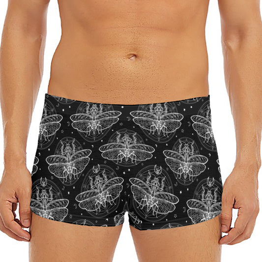 Mantis Spirit Animal Pattern Print Men's Short Boxer Briefs