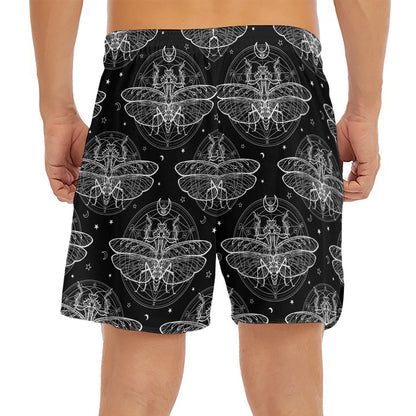 Mantis Spirit Animal Pattern Print Men's Split Running Shorts