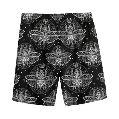 Mantis Spirit Animal Pattern Print Men's Sports Shorts