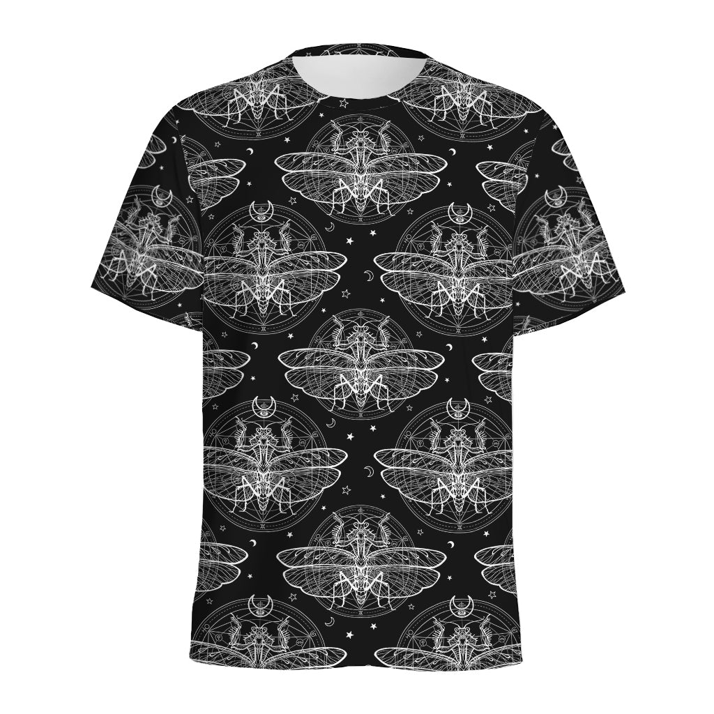 Mantis Spirit Animal Pattern Print Men's Sports T-Shirt