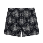 Mantis Spirit Animal Pattern Print Mesh Shorts