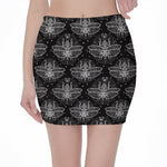 Mantis Spirit Animal Pattern Print Pencil Mini Skirt