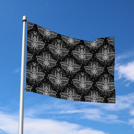 Mantis Spirit Animal Pattern Print Polyester Flag