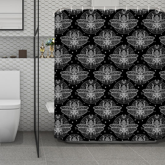 Mantis Spirit Animal Pattern Print Polyester Shower Curtain