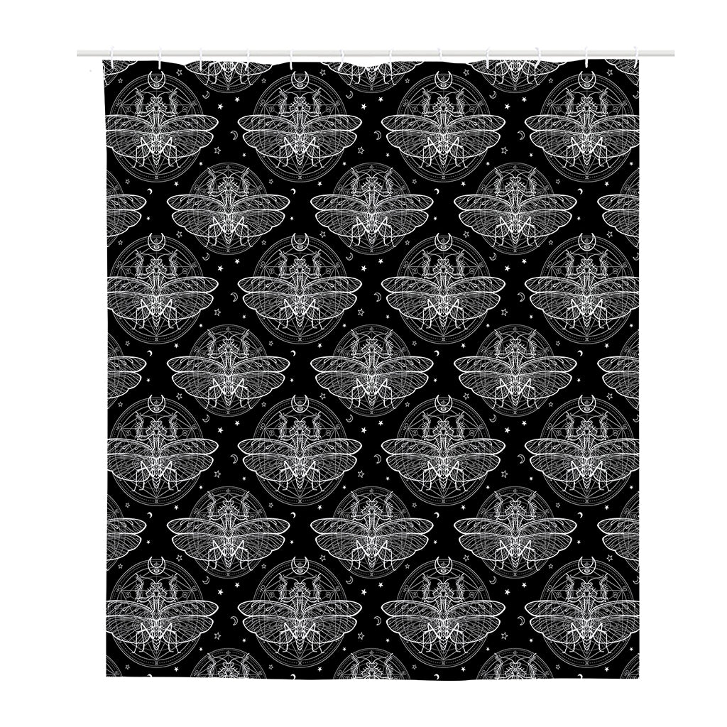 Mantis Spirit Animal Pattern Print Polyester Shower Curtain