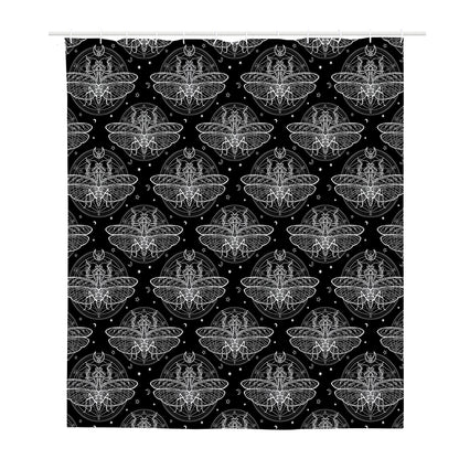Mantis Spirit Animal Pattern Print Polyester Shower Curtain