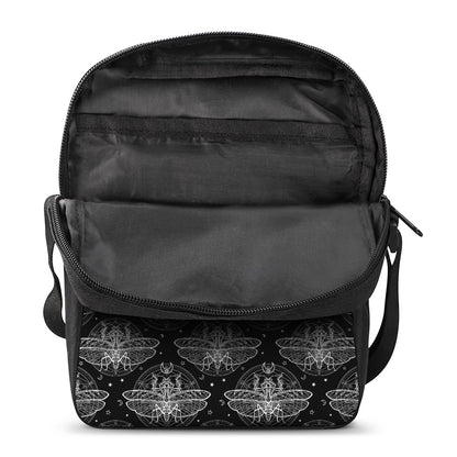 Mantis Spirit Animal Pattern Print Rectangular Crossbody Bag