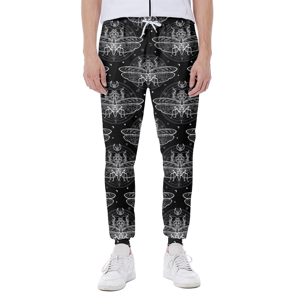 Mantis Spirit Animal Pattern Print Scuba Joggers