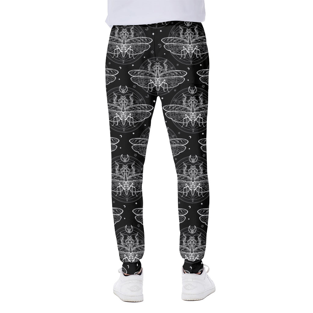 Mantis Spirit Animal Pattern Print Scuba Joggers