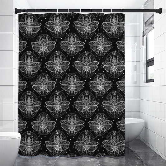 Mantis Spirit Animal Pattern Print Shower Curtain