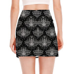 Mantis Spirit Animal Pattern Print Side Slit Mini Skirt