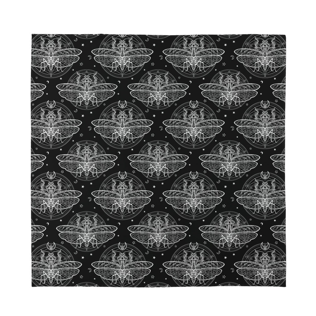 Mantis Spirit Animal Pattern Print Silk Bandana