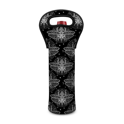 Mantis Spirit Animal Pattern Print Single Neoprene Wine Tote