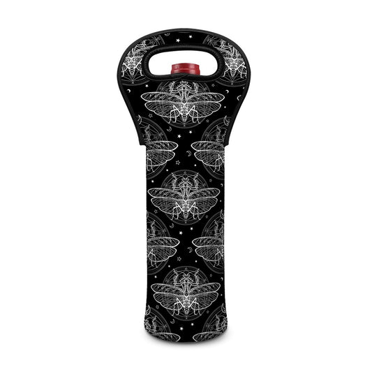 Mantis Spirit Animal Pattern Print Single Neoprene Wine Tote