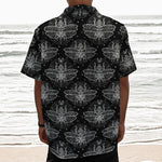 Mantis Spirit Animal Pattern Print Textured Short Sleeve Shirt