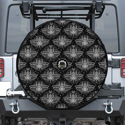 Mantis Spirit Animal Pattern Print Tire Cover With Camera Hole
