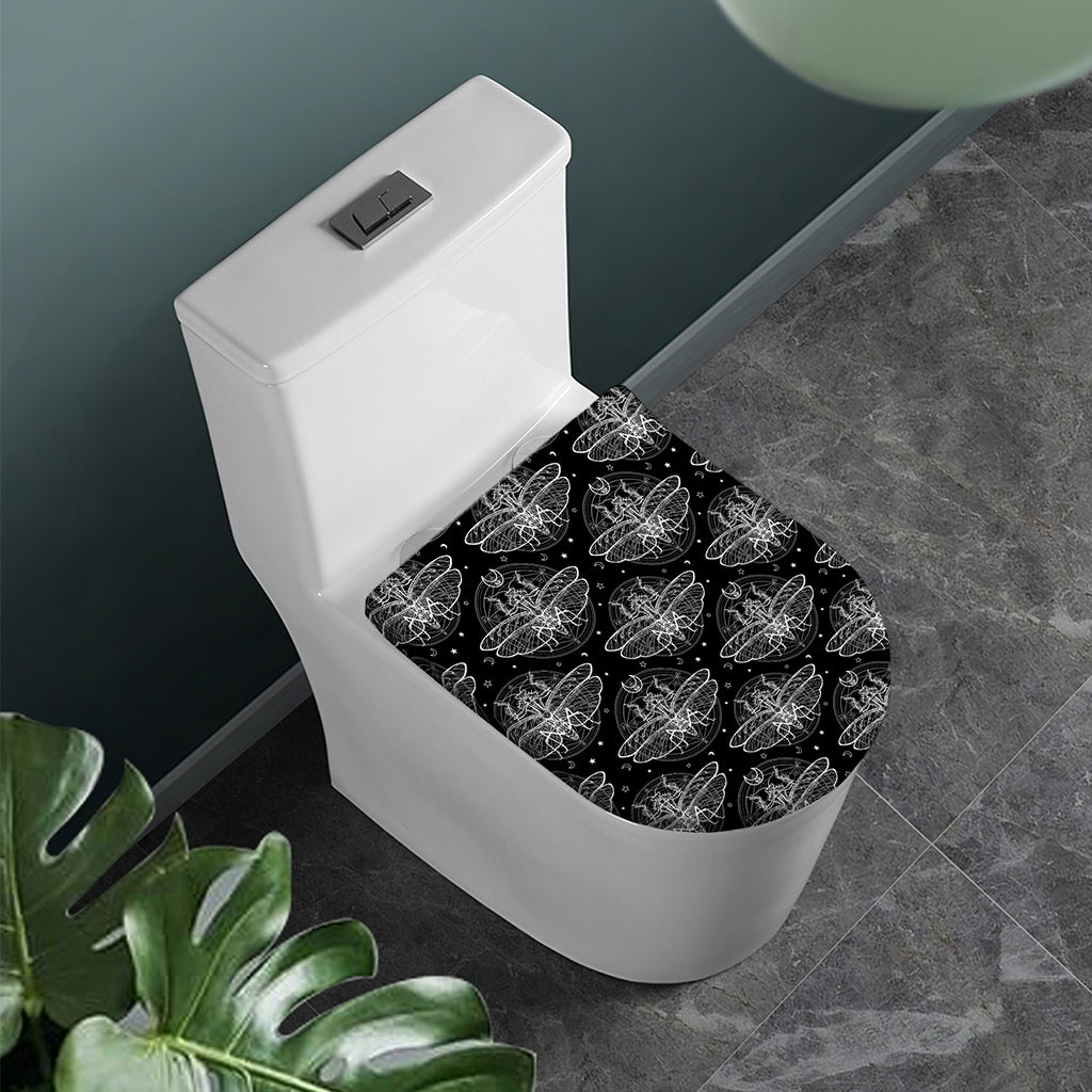 Mantis Spirit Animal Pattern Print Toilet Lid Cover