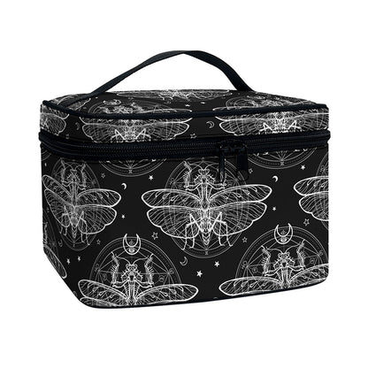 Mantis Spirit Animal Pattern Print Travel Makeup Bag