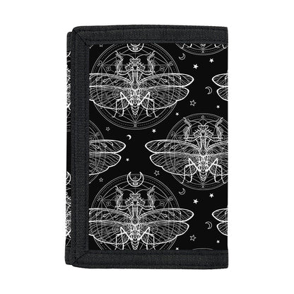 Mantis Spirit Animal Pattern Print Trifold Wallet