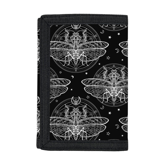 Mantis Spirit Animal Pattern Print Trifold Wallet