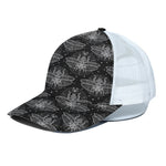Mantis Spirit Animal Pattern Print White Mesh Trucker Cap