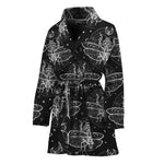 Mantis Spirit Animal Pattern Print Women's Bathrobe
