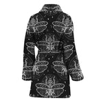 Mantis Spirit Animal Pattern Print Women's Bathrobe