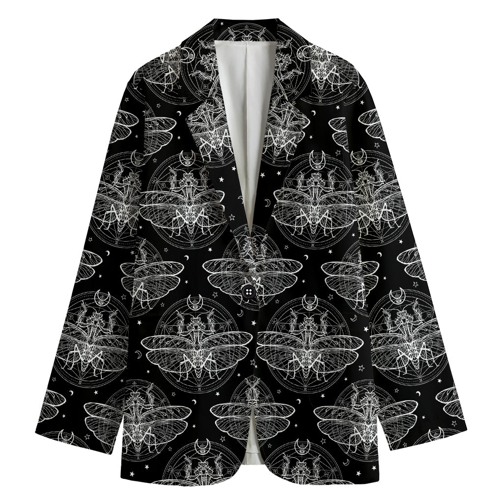 Mantis Spirit Animal Pattern Print Women's Blazer