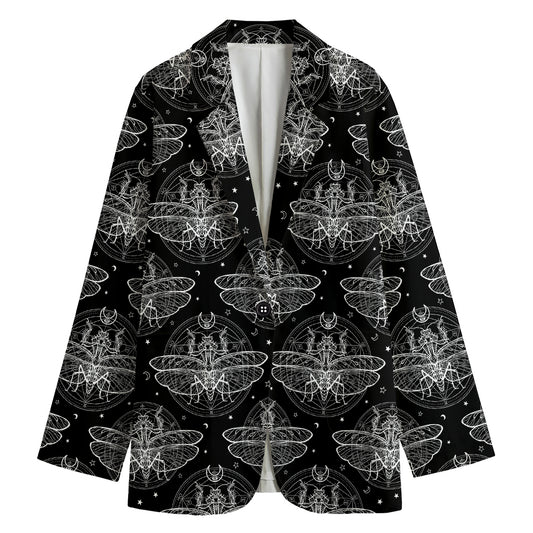 Mantis Spirit Animal Pattern Print Women's Blazer