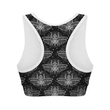 Mantis Spirit Animal Pattern Print Women's Sports Bra