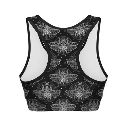 Mantis Spirit Animal Pattern Print Women's Sports Bra