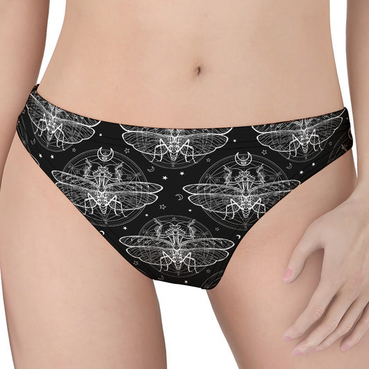 Mantis Spirit Animal Pattern Print Women's Thong