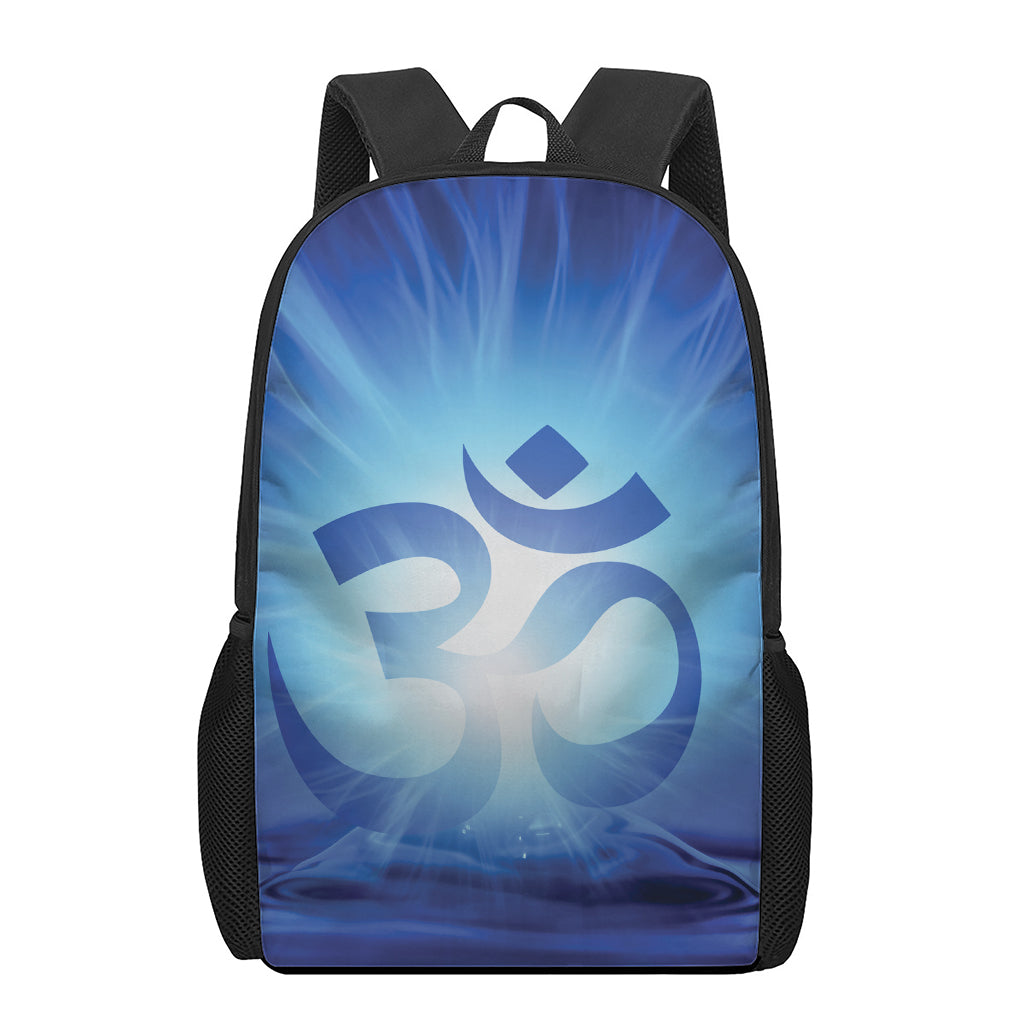 Mantra Om Print 17 Inch Backpack