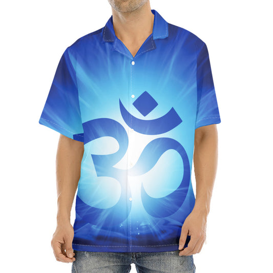 Mantra Om Print Aloha Shirt