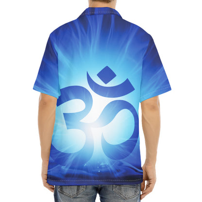 Mantra Om Print Aloha Shirt