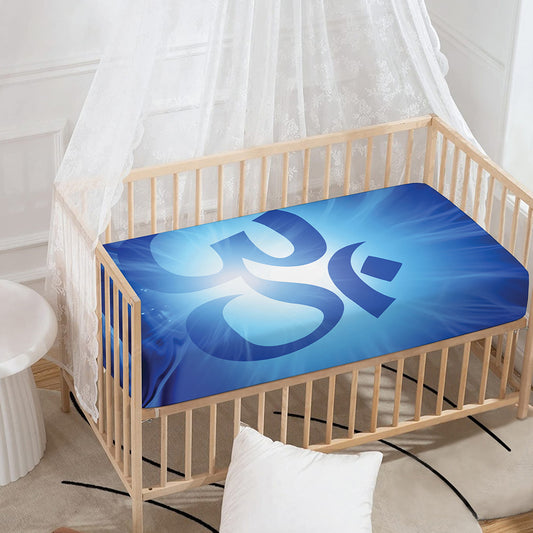 Mantra Om Print Baby Crib Sheet