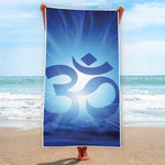 Mantra Om Print Beach Towel