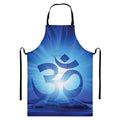 Mantra Om Print Bib Apron With Pocket